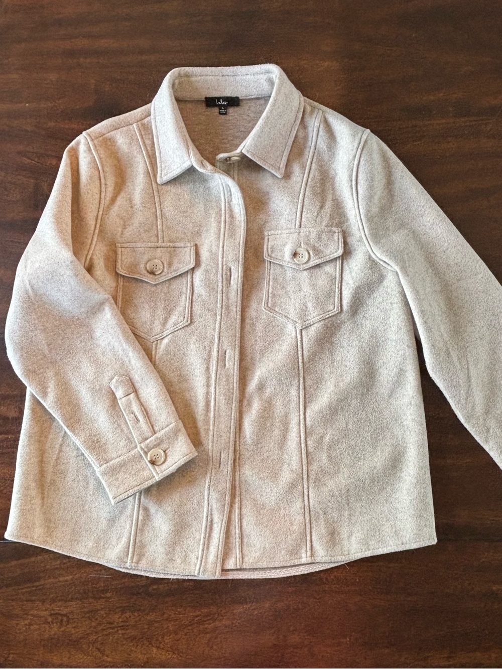 Lulu's Beige Oversized Jacket